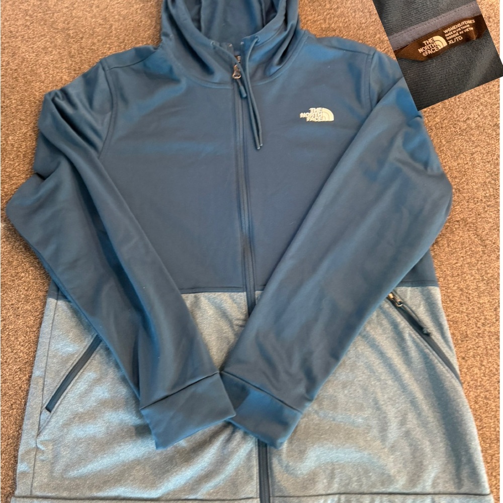 The North Face Teal and Gray Full-Zip Jacket